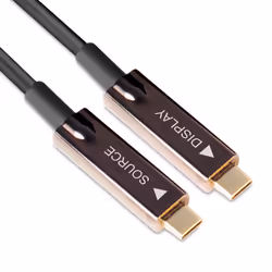 CLUB3D USB3.2 G2 TYPE-C ACT. OPT. A/V M/M 20M, 20 m, USB C, USB C, USB 3.2 Gen 2 (3.1 Gen 2), Noir