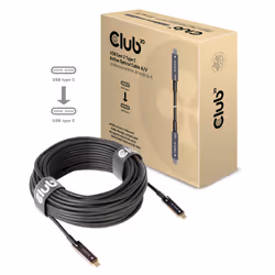 CLUB3D USB3.2 G2 TYPE-C ACT. OPT. A/V M/M 20M câble USB USB 3.2 Gen 2 (3.1 Gen 2) USB C Noir - Vue supplémentaire 7