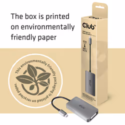 CLUB3D CAC-1510-A câble vidéo et adaptateur 0,25 m USB Type-C DVI Gris