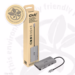 CLUB3D CSV-1593 hub & concentrateur USB 3.2 Gen 1 (3.1 Gen 1) Type-C 16200 Mbit/s Métallique - Vue supplémentaire 4