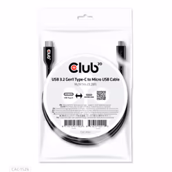 CLUB3D CAC-1526 câble USB 1 m USB 3.2 Gen 1 (3.1 Gen 1) USB C Micro-USB B Noir