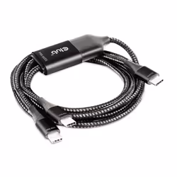 CLUB3D CAC-1527, 1,83 m, USB C, 2 x USB C, Noir