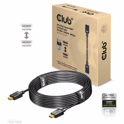 CLUB3D CAC-1375, 5 m, HDMI Type A (Standard), HDMI Type A (Standard), 48 Gbit/s, Canal de retour audio (ARC, Audio Return Cha ...