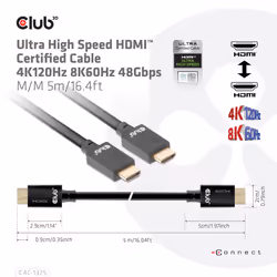 CLUB3D CAC-1375 câble HDMI 5 m HDMI Type A (Standard) Noir - Vue supplémentaire 6