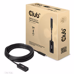 CLUB3D CAC-1536, 5 m, USB C, USB A, USB 3.2 Gen 2 (3.1 Gen 2), 10000 Mbit/s, Noir