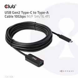 CLUB3D CAC-1536 câble USB 5 m USB 3.2 Gen 2 (3.1 Gen 2) USB C USB A Noir - Vue supplémentaire 7