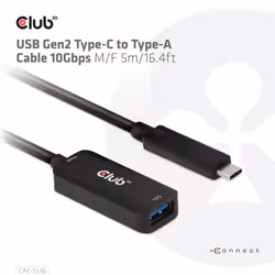 CLUB3D CAC-1536 câble USB 5 m USB 3.2 Gen 2 (3.1 Gen 2) USB C USB A Noir - Vue supplémentaire 8