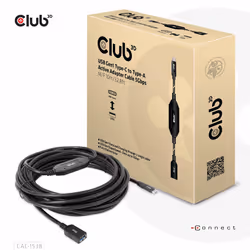 CLUB3D CAC-1538, 10 m, USB C, USB A, USB 3.2 Gen 1 (3.1 Gen 1), 5000 Mbit/s, Noir