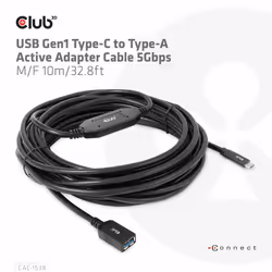CLUB3D CAC-1538 câble USB 10 m USB 3.2 Gen 1 (3.1 Gen 1) USB C USB A Noir - Vue supplémentaire 6
