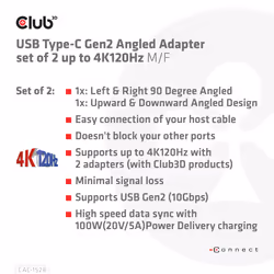 CLUB3D CAC-1528 changeur de genre de câble USB C - Vue supplémentaire 6