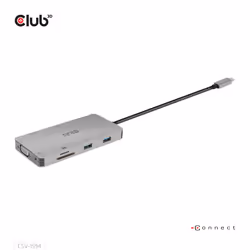 CLUB3D CSV-1594 station d'accueil USB 3.2 Gen 1 (3.1 Gen 1) Type-C Noir, Gris