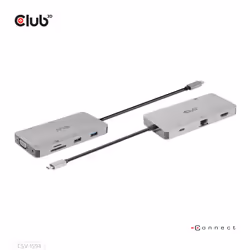 CLUB3D CSV-1594 station d'accueil USB 3.2 Gen 1 (3.1 Gen 1) Type-C Noir, Gris - Vue supplémentaire 5