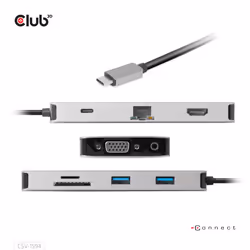 CLUB3D CSV-1594 station d'accueil USB 3.2 Gen 1 (3.1 Gen 1) Type-C Noir, Gris - Vue supplémentaire 6