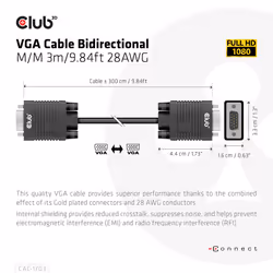CLUB3D CAC-1703 câble VGA - Vue supplémentaire 4