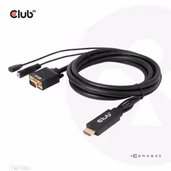 CLUB3D CAC-1712, 2 m, VGA (D-Sub) + 3,5 mm, HDMI + Micro-USB, Mâle/Femelle, Mâle/Femelle, Droit