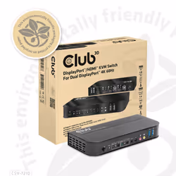 CLUB3D CSV-7210 commutateur écran, clavier et souris Noir