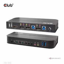 CLUB3D CSV-7210 commutateur écran, clavier et souris Noir
