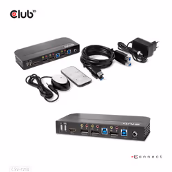 CLUB3D CSV-7210 commutateur écran, clavier et souris Noir - Vue supplémentaire 4