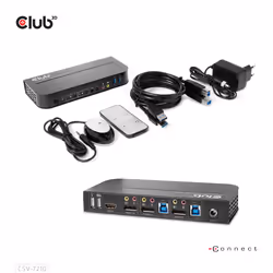 CLUB3D CSV-7210 commutateur écran, clavier et souris Noir - Vue supplémentaire 5