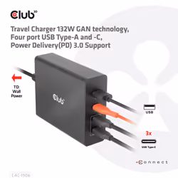 CLUB3D CAC-1906 chargeur d'appareils mobiles Universel Noir CC Intérieure - Vue supplémentaire 13