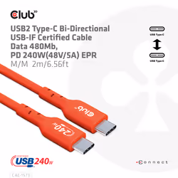 CLUB3D CAC-1573 câble USB 2 m USB4 Gen 2x2 USB C Rouge - Vue supplémentaire 6