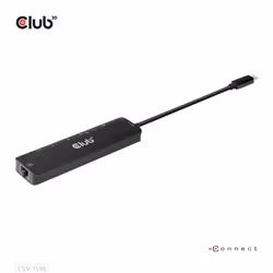 CLUB3D CSV-1596 station d'accueil USB 3.2 Gen 1 (3.1 Gen 1) Type-C Noir