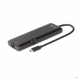 CLUB3D CSV-1597, USB 3.2 Gen 1 (3.1 Gen 1) Type-C, 100 W, 10,100,1000 Mbit/s, Noir, MicroSD (TransFlash), SD, 60 Hz