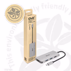 CLUB3D CSV-1547 hub & concentrateur USB 3.2 Gen 2 (3.1 Gen 2) Type-C 10000 Mbit/s Noir, Argent - Vue supplémentaire 11
