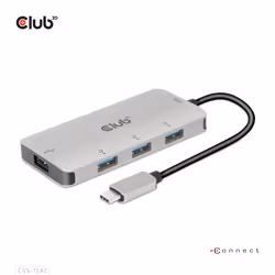 CLUB3D CSV-1547 hub & concentrateur USB 3.2 Gen 2 (3.1 Gen 2) Type-C 10000 Mbit/s Noir, Argent - Vue supplémentaire 4