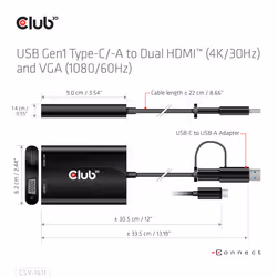 CLUB3D CSV-1611 adaptateur graphique USB 3840 x 2160 pixels Noir - Vue supplémentaire 12