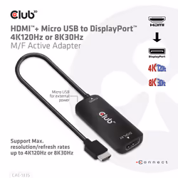 CLUB3D CAC-1335 câble vidéo et adaptateur 1 m HDMI + USB DisplayPort - Vue supplémentaire 10