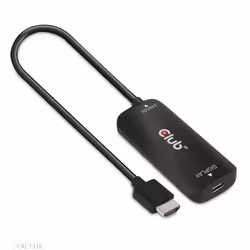 CLUB3D CAC-1336, 1 m, HDMI + USB, USB Type-C, Mâle, Femelle, Droit