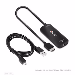 CLUB3D CAC-1336 câble vidéo et adaptateur 1 m HDMI + USB USB Type-C Noir - Vue supplémentaire 11