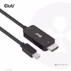 CLUB3D CAC-1187 câble vidéo et adaptateur 1,8 m Mini DisplayPort HDMI Noir - Vue supplémentaire 6