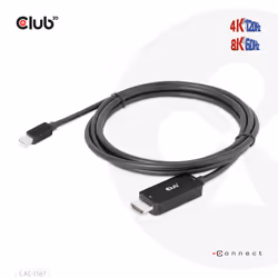 CLUB3D CAC-1187 câble vidéo et adaptateur 1,8 m Mini DisplayPort HDMI Noir - Vue supplémentaire 7