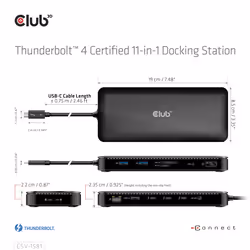 CLUB3D CSV-1581 station d'accueil Thunderbolt 4 Noir - Vue supplémentaire 10