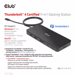 CLUB3D CSV-1581 station d'accueil Thunderbolt 4 Noir - Vue supplémentaire 9