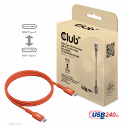 CLUB3D CAC-1511 câble USB 1 m USB 2.0 USB C Orange - Vue supplémentaire 5