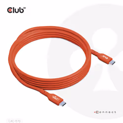 CLUB3D CAC-1513, 3 m, USB C, USB C, USB 2.0, Orange
