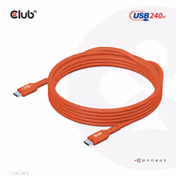 CLUB3D CAC-1513 câble USB 3 m USB 2.0 USB C Orange - Vue supplémentaire 12