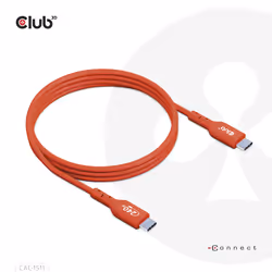 CLUB3D CAC-1515, 4 m, USB C, USB C, USB 2.0, Orange, Rouge