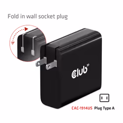 CLUB3D CAC-1914 chargeur d'appareils mobiles Moniteur vidéo pour bébé, Tondeuse pour barbe, Caméscope numérique, Caméra Numérique, Manettes de jeu, Écouteurs, Casque, Téléphone portable, Ordinateur portable, Chargeur électrique, Smartphone, Smartwatch, Tablette, Universel, Montre, Portables Noir Secteur, USB Intérieure - Vue supplémentaire 15