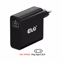 CLUB3D CAC-1914 chargeur d'appareils mobiles Moniteur vidéo pour bébé, Tondeuse pour barbe, Caméscope numérique, Caméra Numérique, Manettes de jeu, Écouteurs, Casque, Téléphone portable, Ordinateur portable, Chargeur électrique, Smartphone, Smartwatch, Tablette, Universel, Montre, Portables Noir Secteur, USB Intérieure - Vue supplémentaire 6