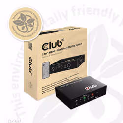 CLUB3D 3 to 1 HDMI 8K60Hz Switch commutateur écran, clavier et souris Noir - Vue supplémentaire 16