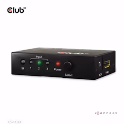CLUB3D 3 to 1 HDMI 8K60Hz Switch commutateur écran, clavier et souris Noir - Vue supplémentaire 6