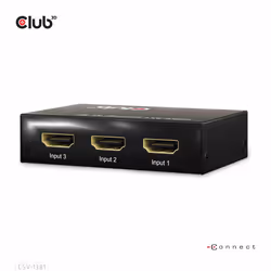 CLUB3D 3 to 1 HDMI 8K60Hz Switch commutateur écran, clavier et souris Noir - Vue supplémentaire 7