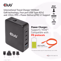 CLUB3D CAC-1917 unité d'alimentation d'énergie 140 W