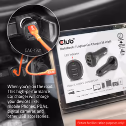 CLUB3D USB KFZ-Ladegerät 1xUSB C 2xUSB A 36W 12/24V retail - Vue supplémentaire 4