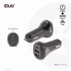 CLUB3D USB KFZ-Ladegerät 1xUSB C 2xUSB A 36W 12/24V retail - Vue supplémentaire 6