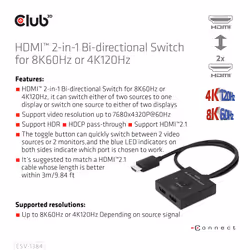 CLUB3D CSV-1384 commutateur écran, clavier et souris - Vue supplémentaire 10